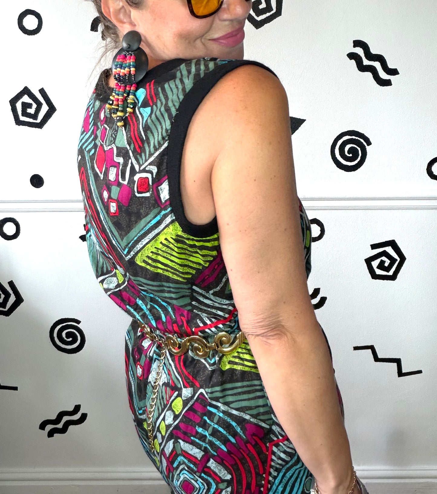 Crazy Graphic Print Jumpsuit