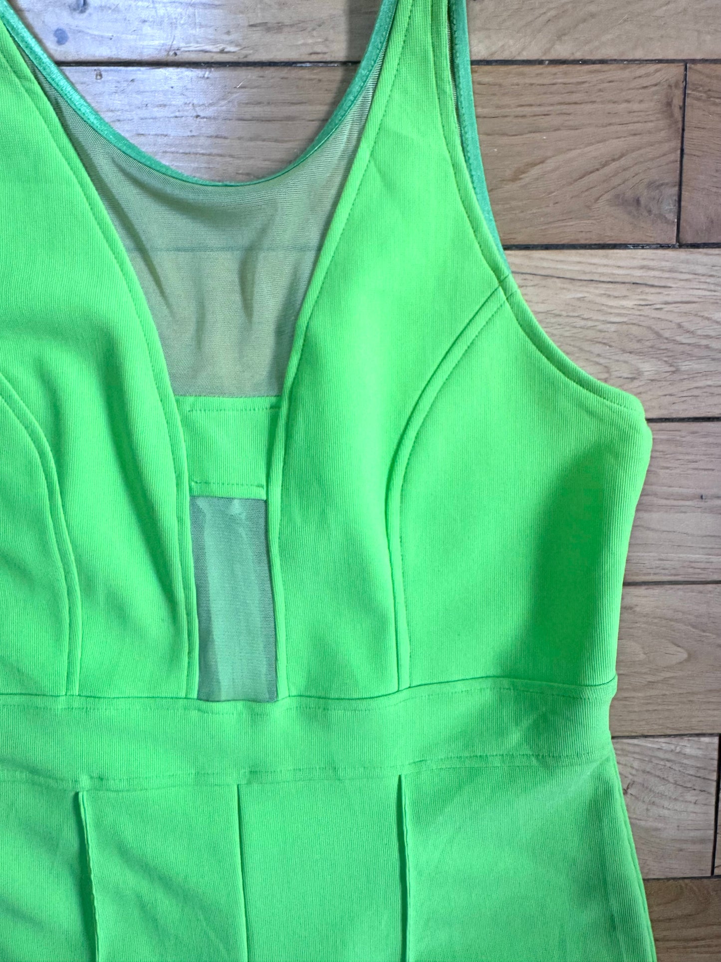 80s neon mesh detail catsuit