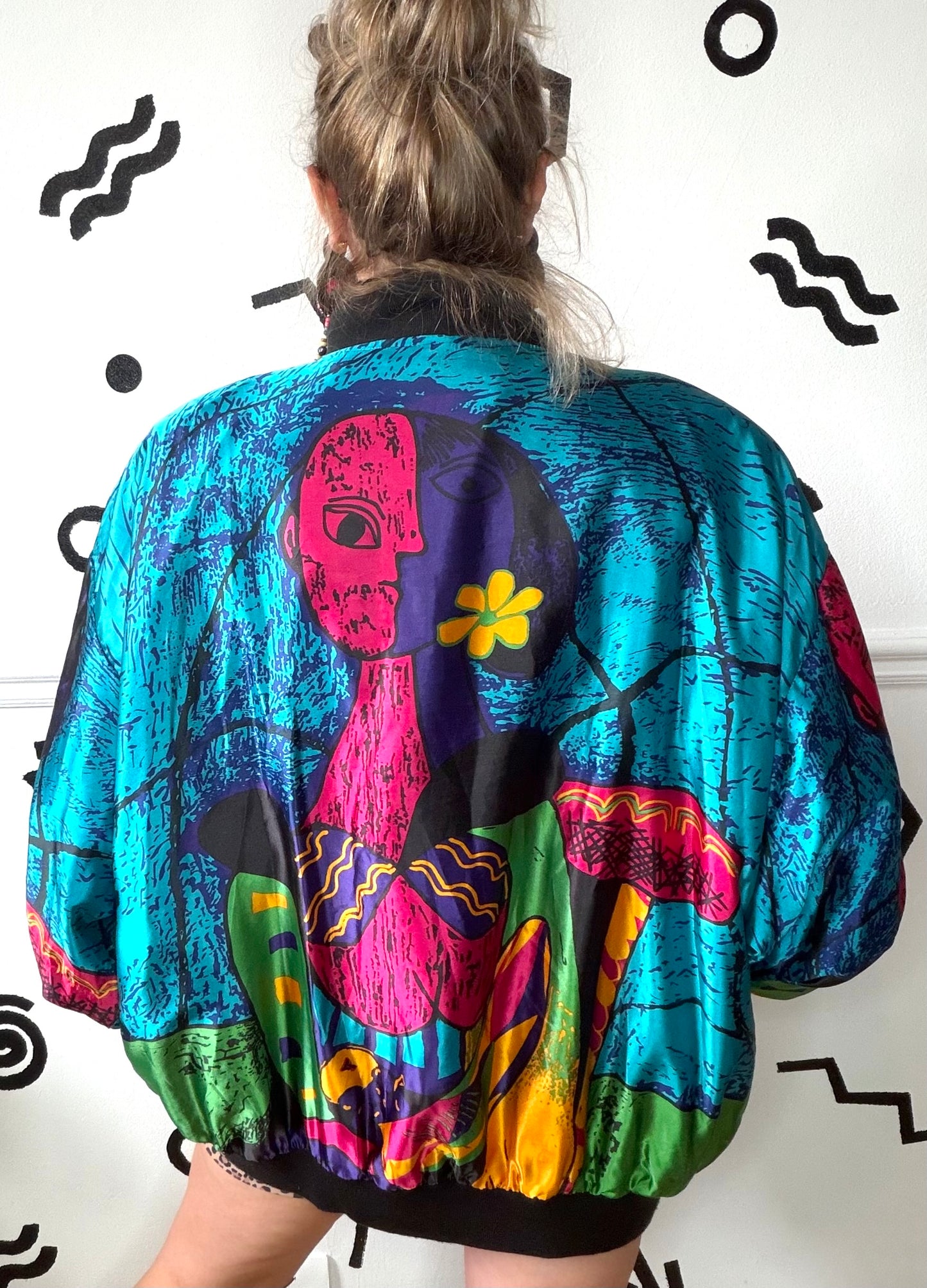 Oversized Picasso Bomber Jacket