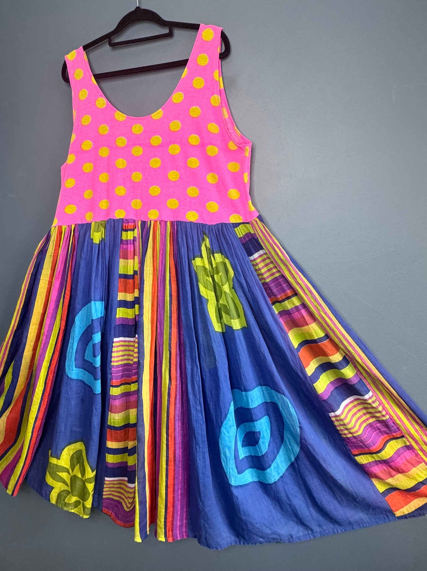 Dolly upcycled neon dots dress