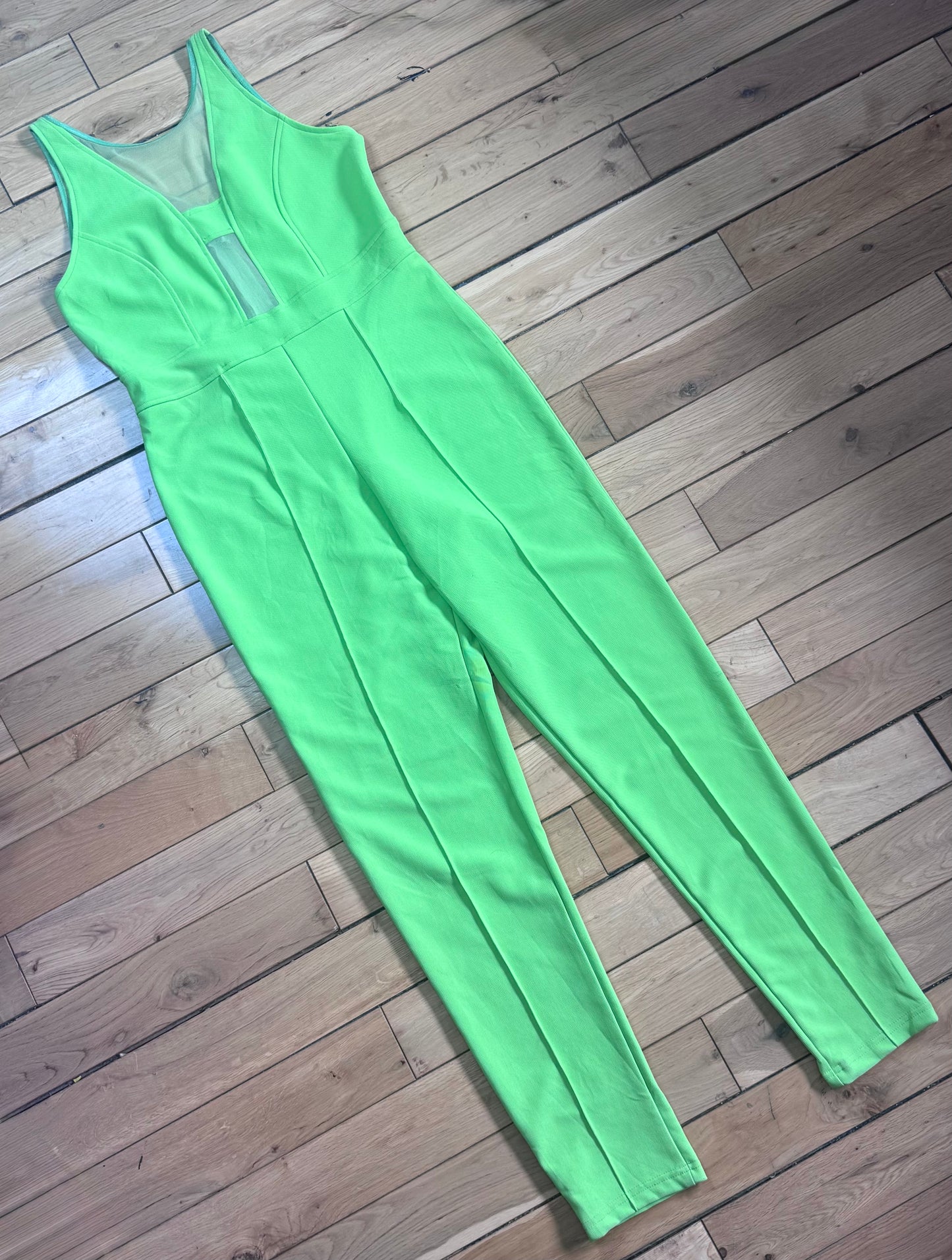 80s neon mesh detail catsuit