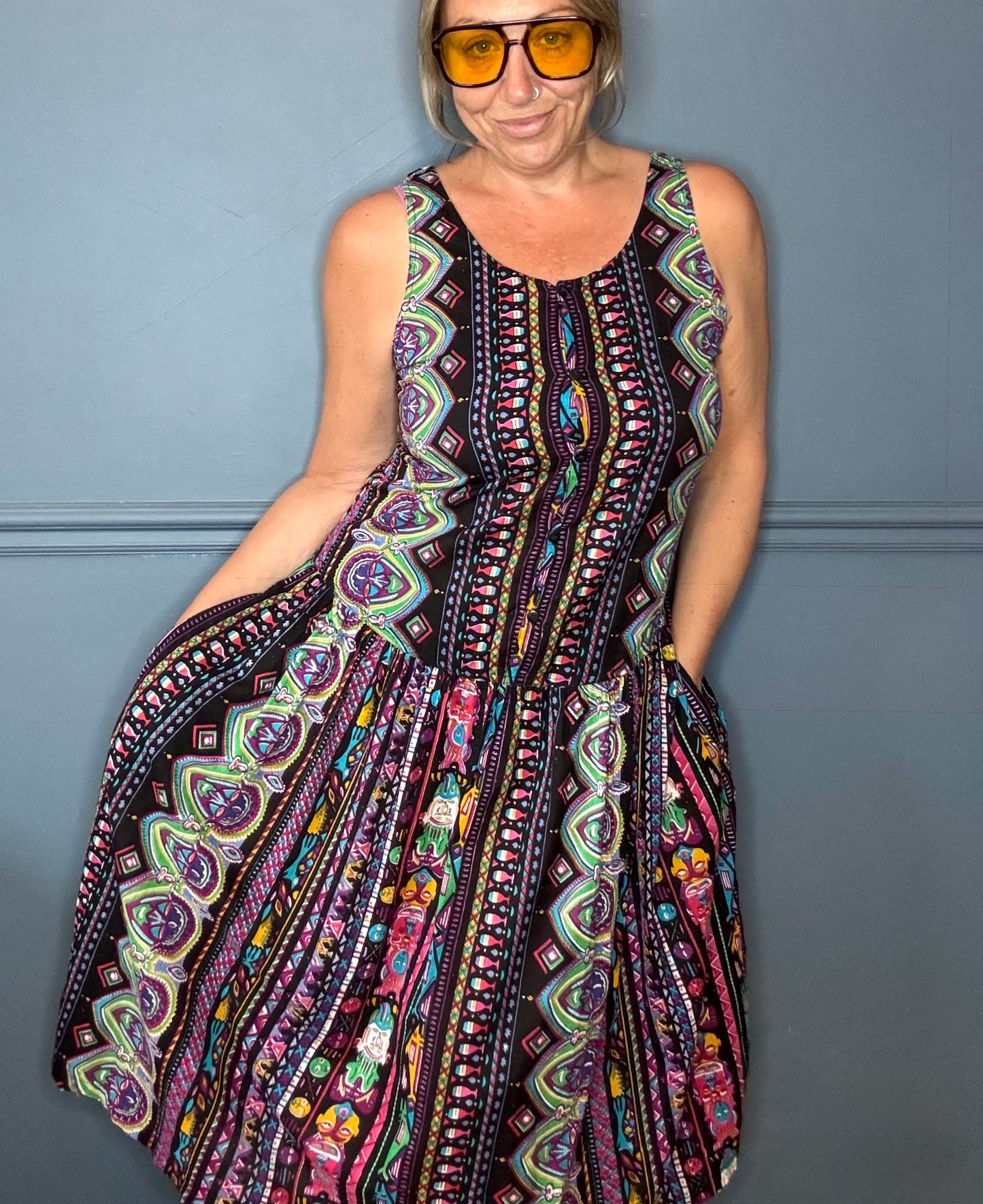 Phool Indian cotton tribal print dress