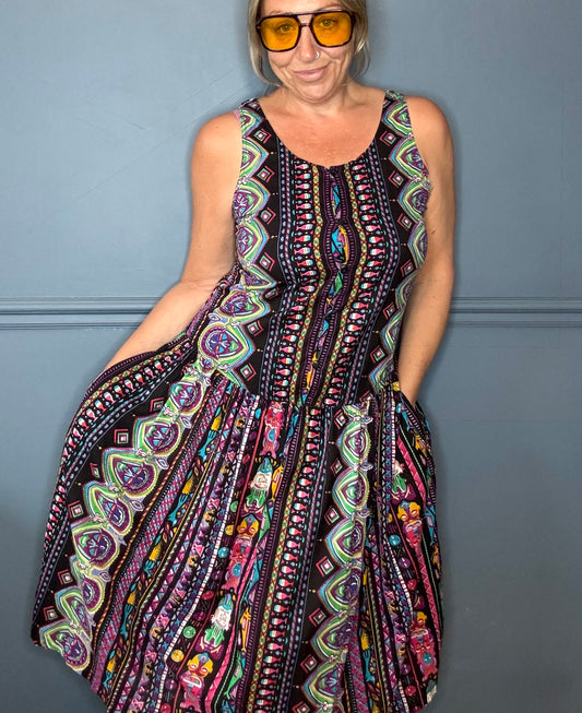 Phool Indian cotton tribal print dress