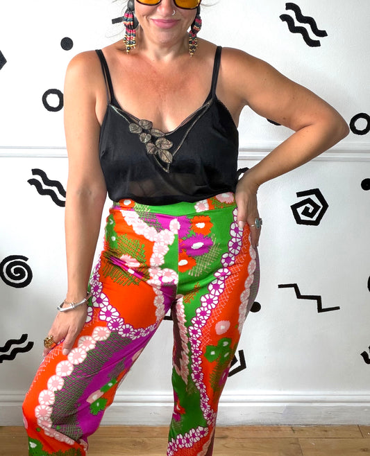 70s Flower Power Trousers