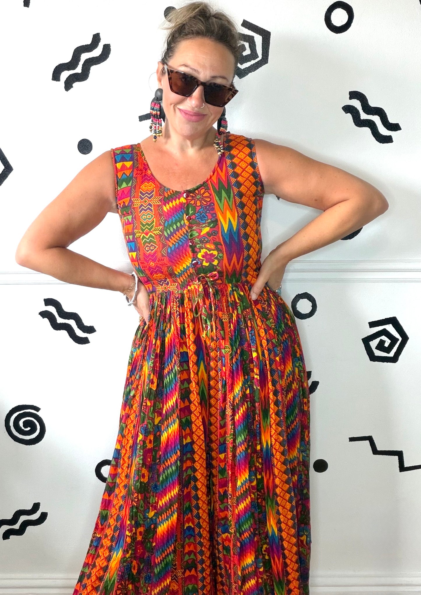 Crazy Print Palazzo Jumpsuit