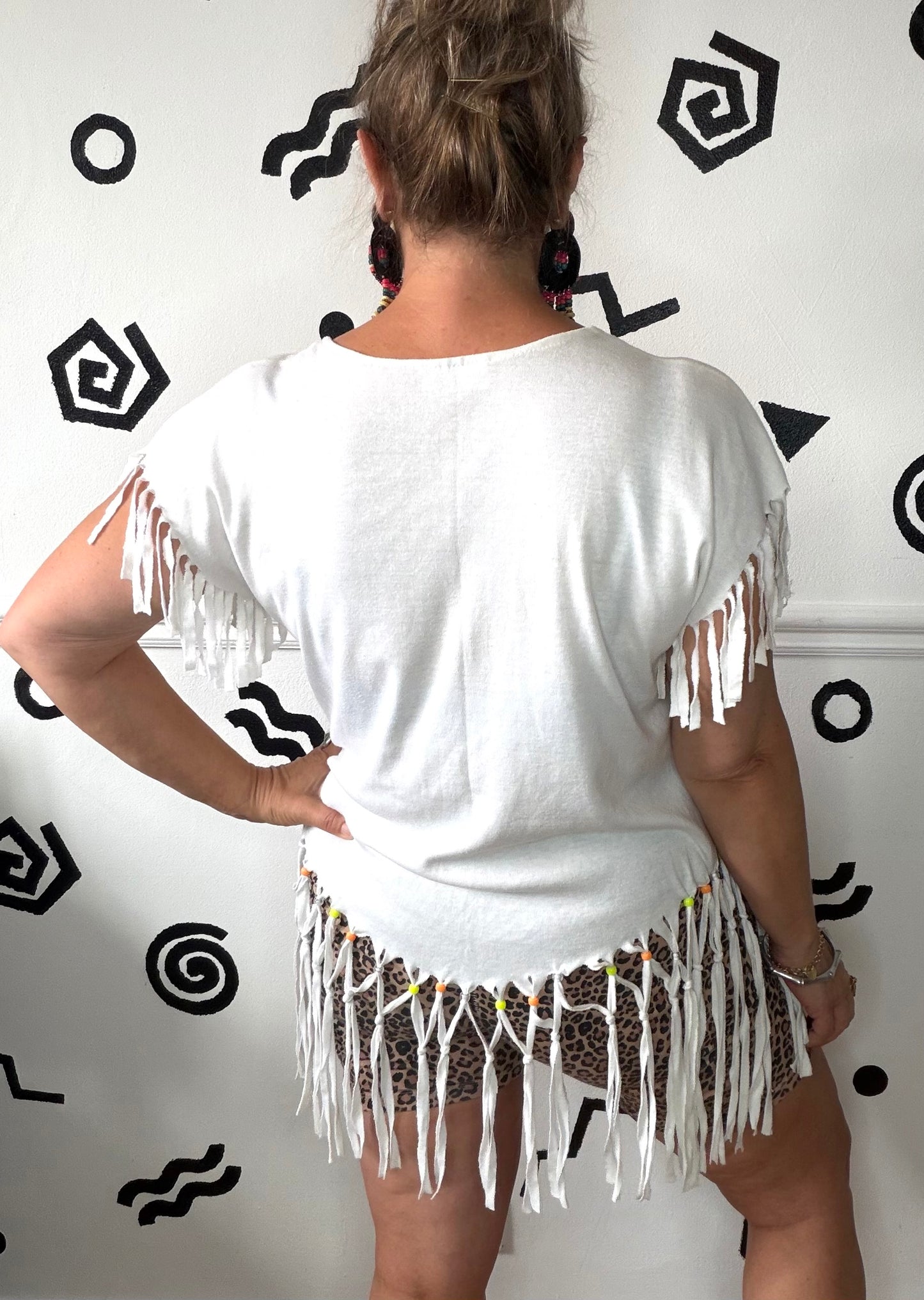 80s Neon Fringed Tee