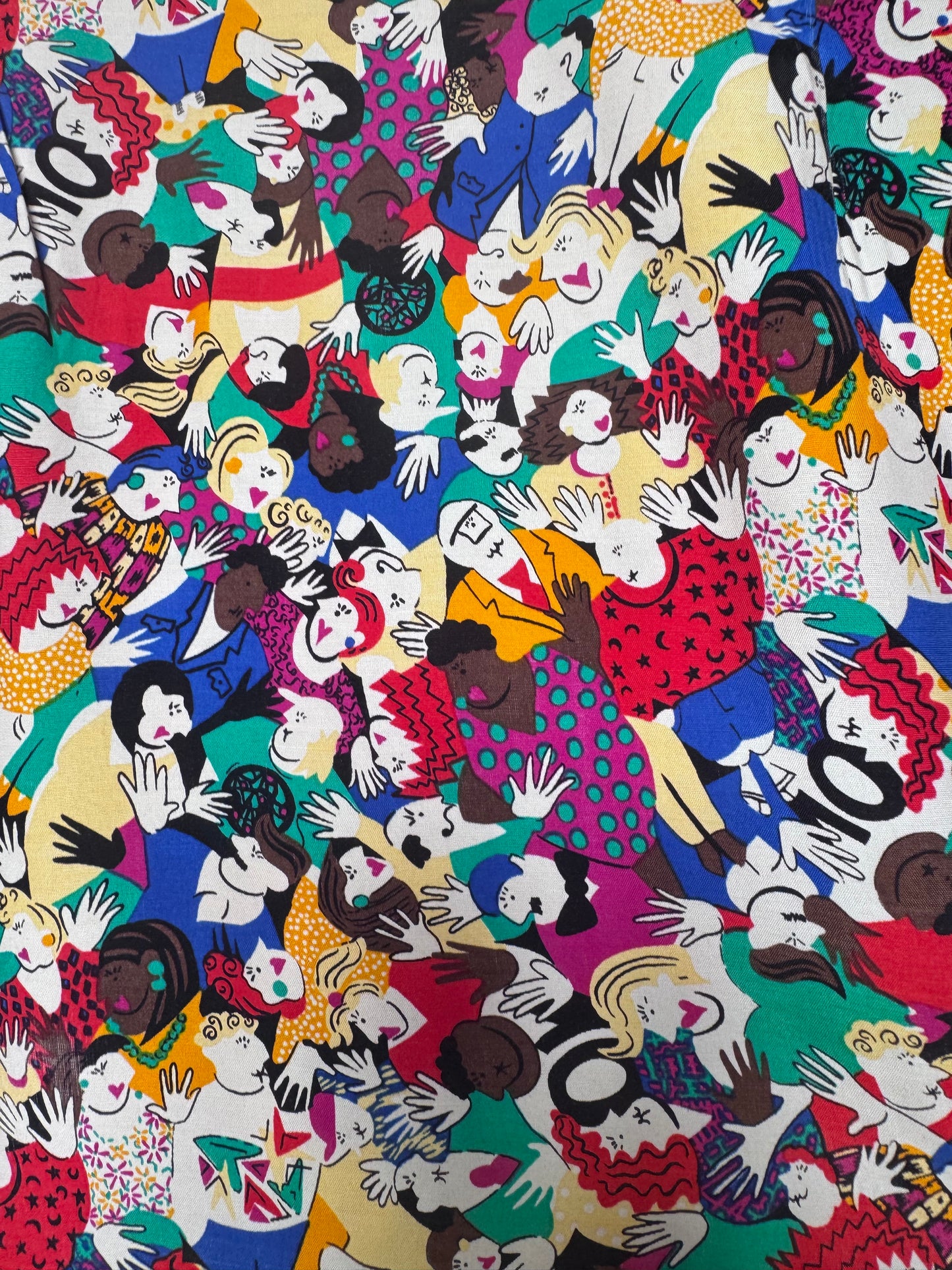 Novelty People Print Dress