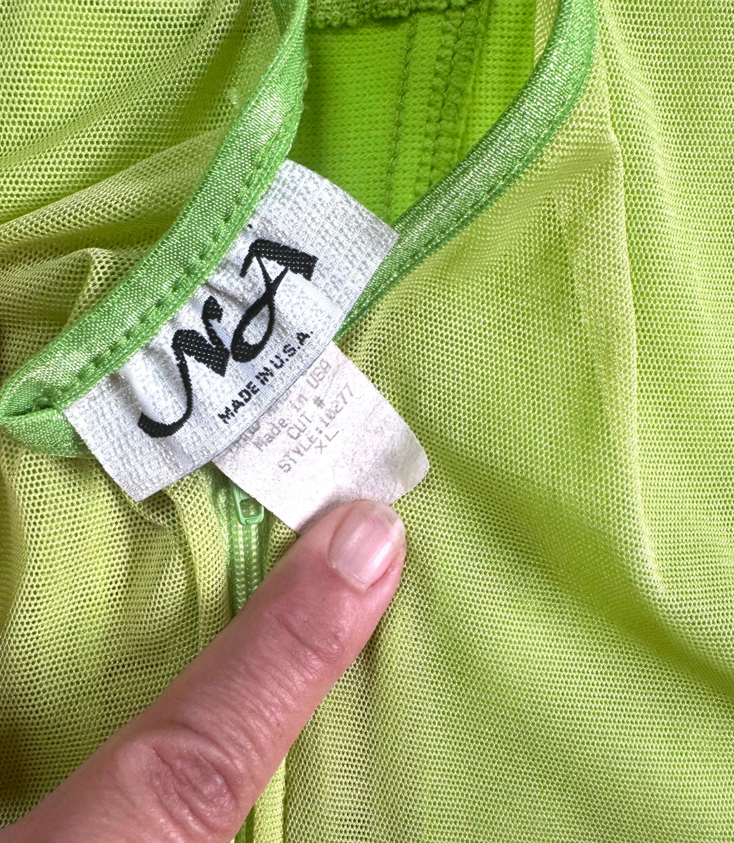 80s neon mesh detail catsuit