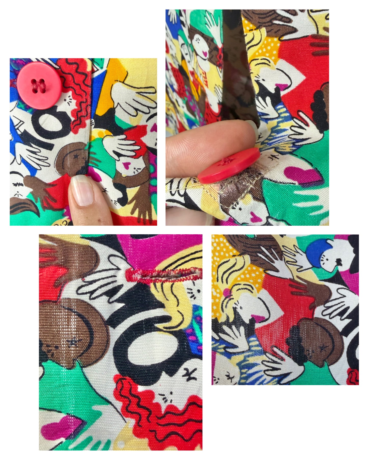Novelty People Print Dress