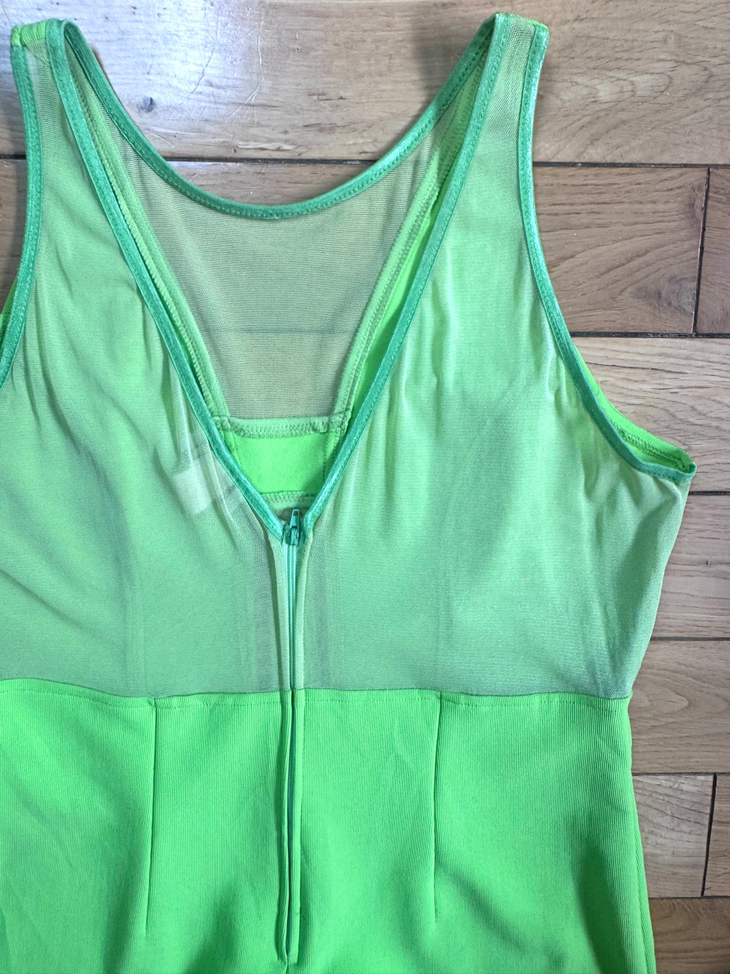 80s neon mesh detail catsuit