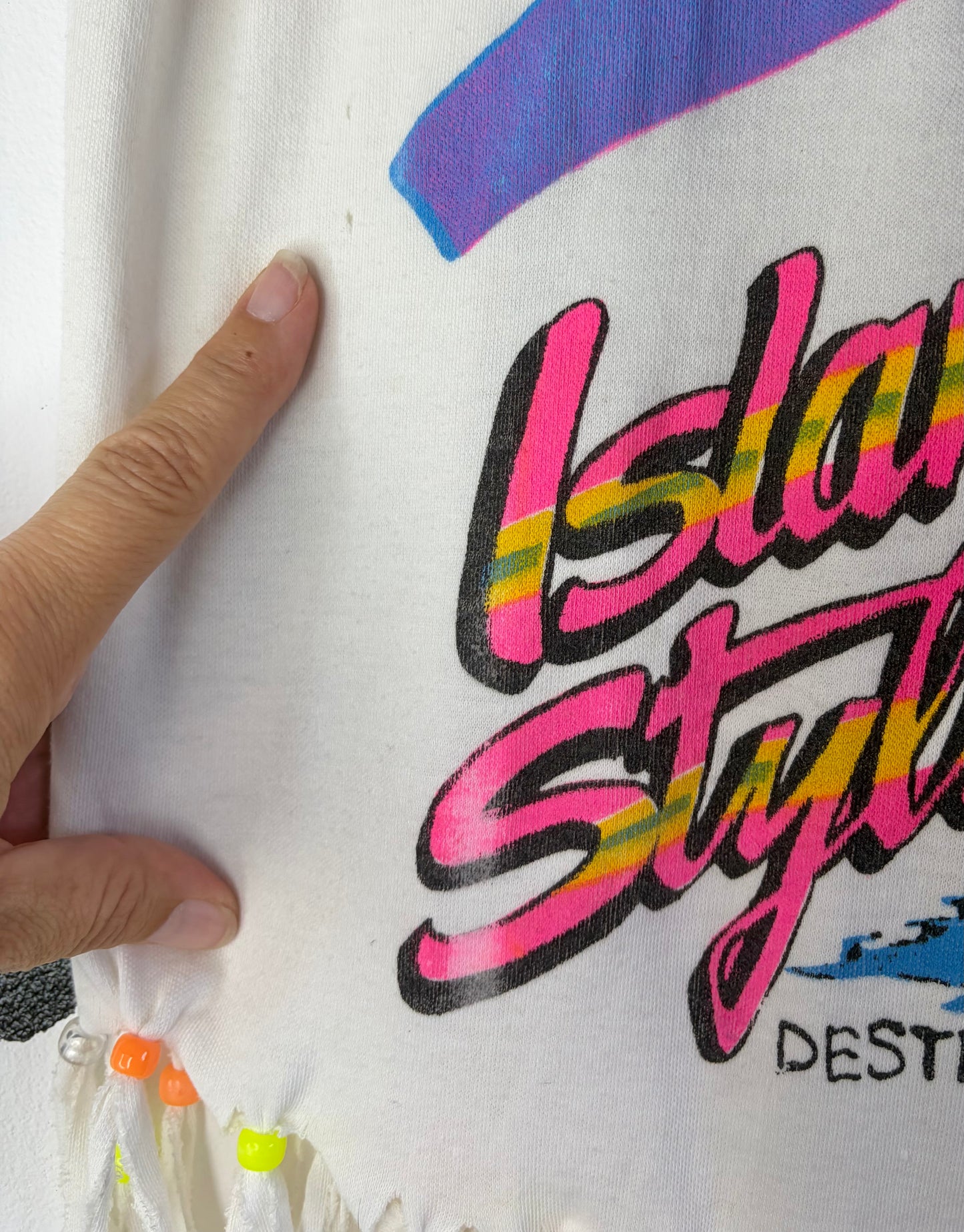 80s Neon Fringed Tee