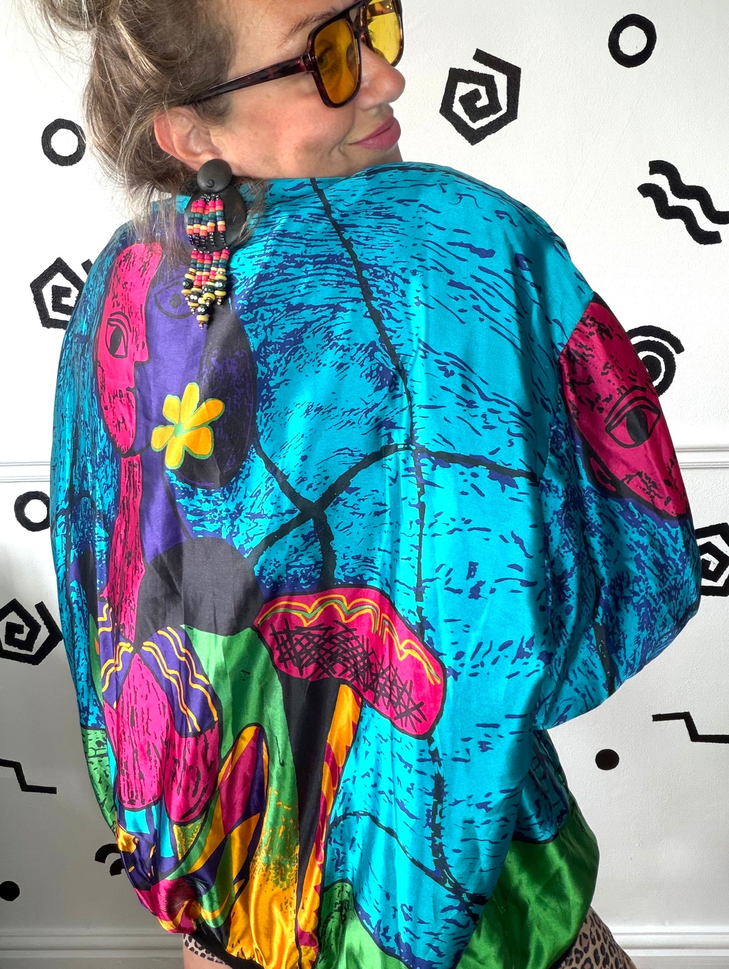 Oversized Picasso Bomber Jacket