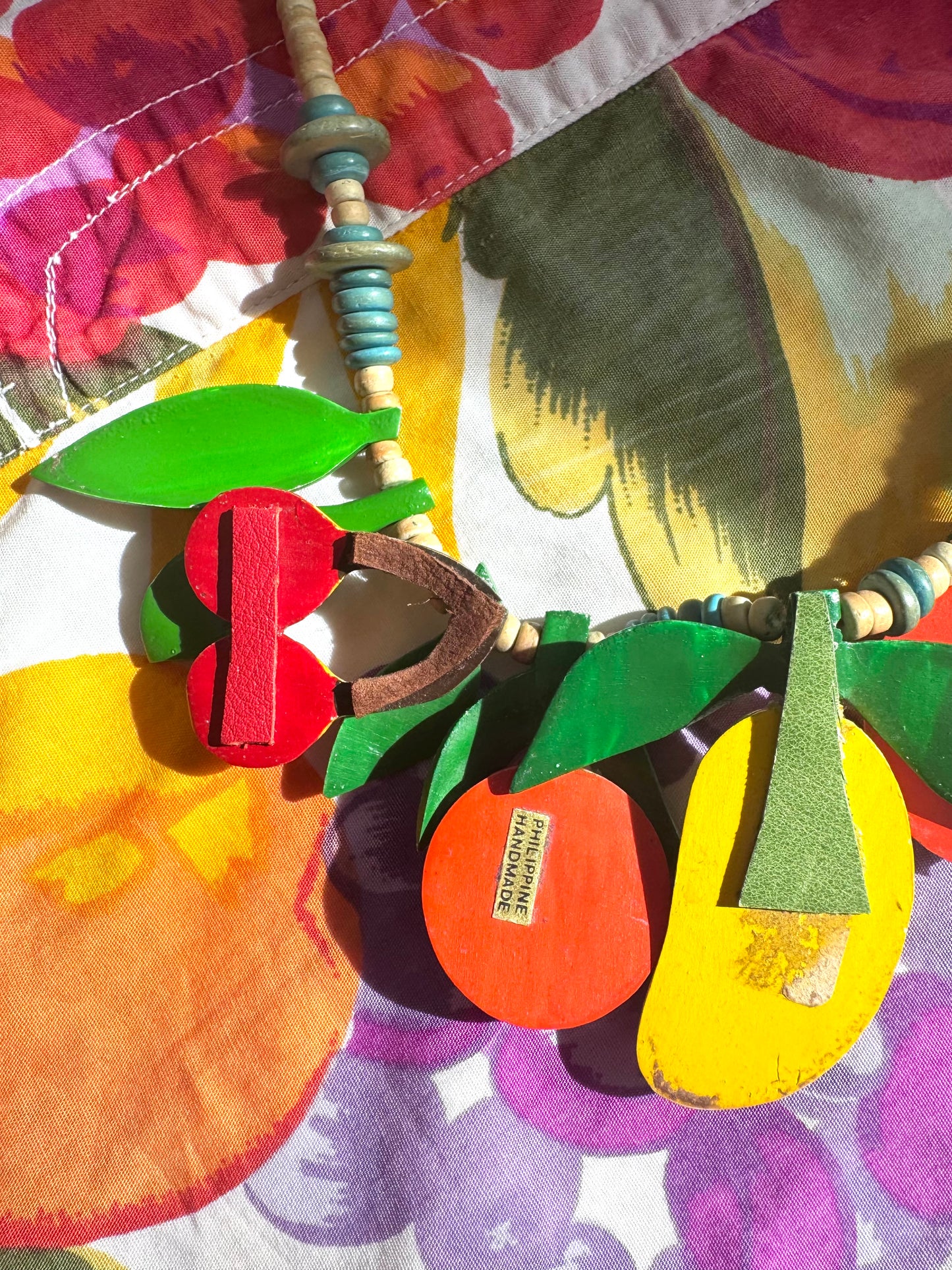 80s wooden jewellery set