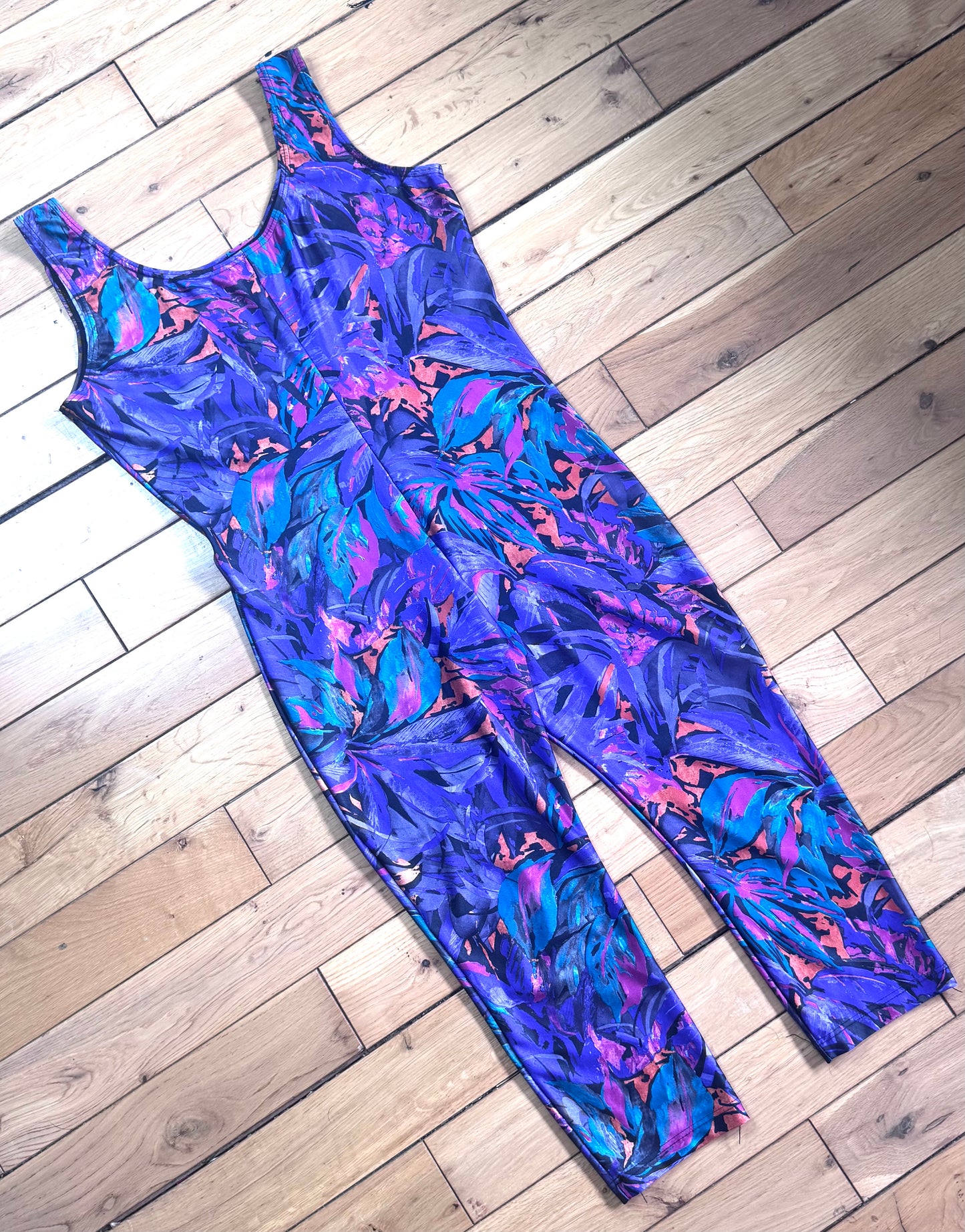 80s abstract crazy print catsuit