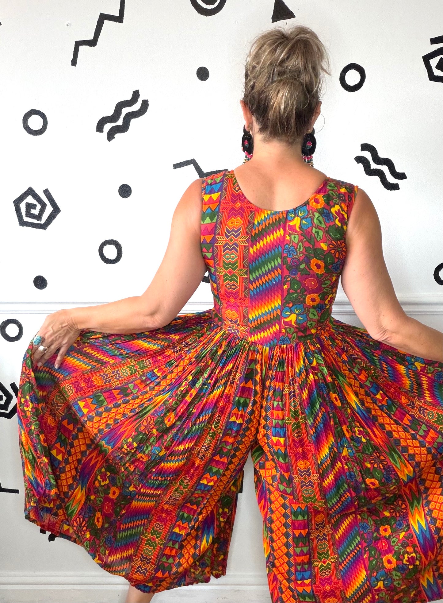 Crazy Print Palazzo Jumpsuit