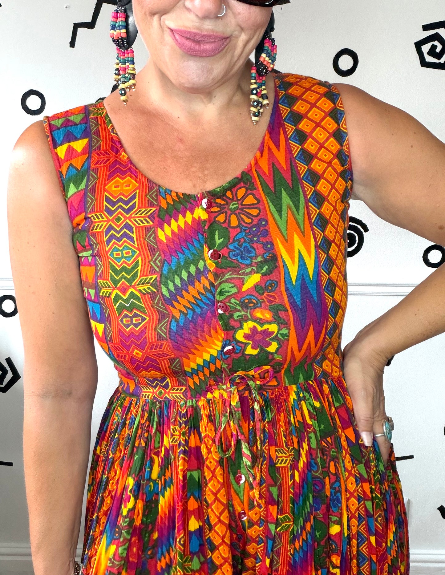 Crazy Print Palazzo Jumpsuit