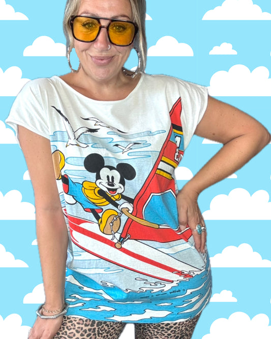 Vintage Mickey Windsurfing Tee