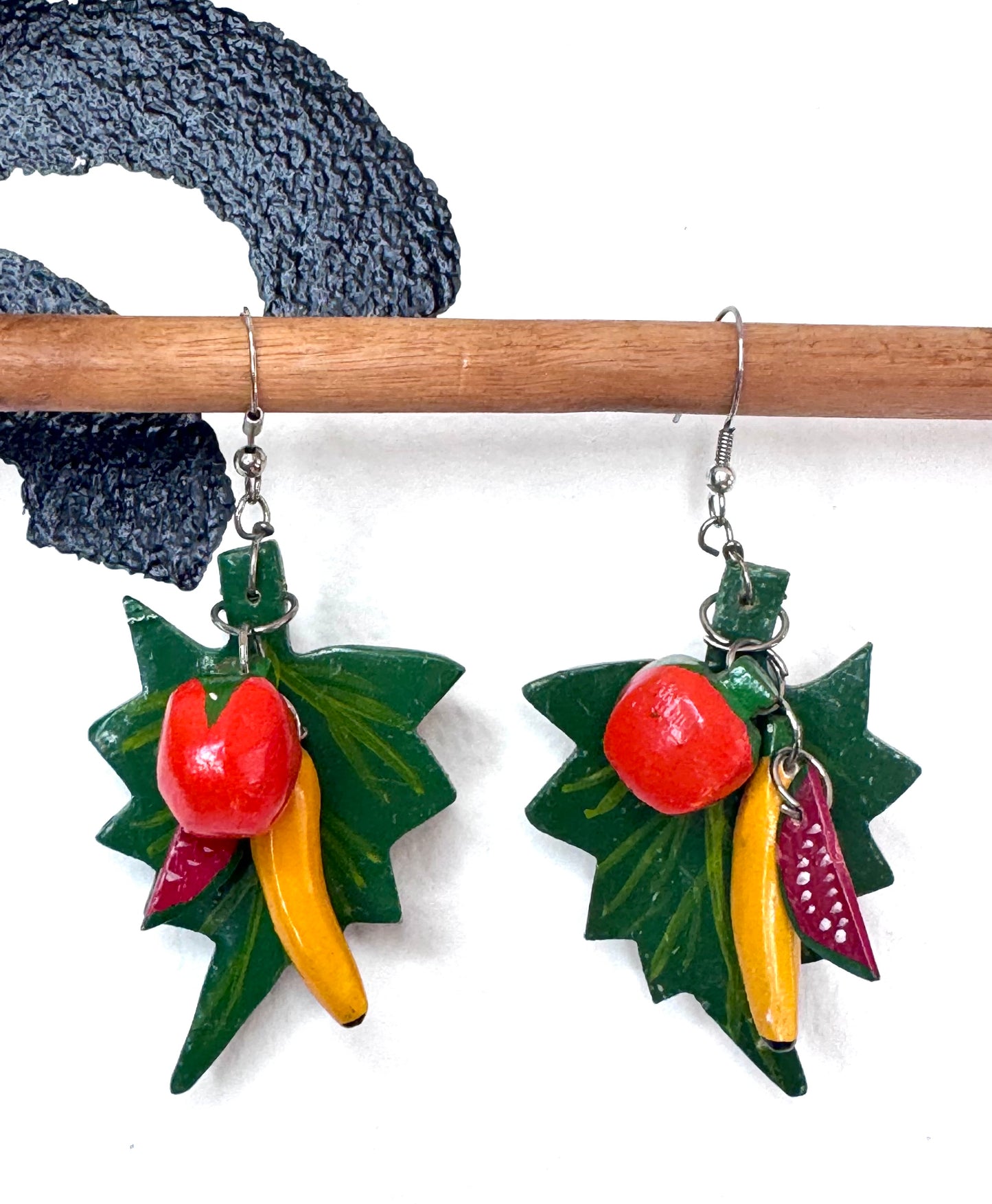 80s wooden jewellery set