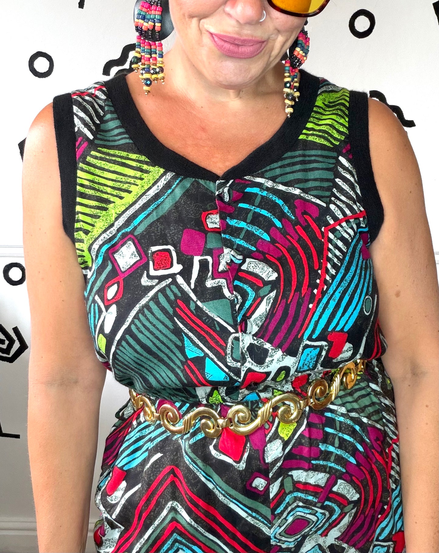 Crazy Graphic Print Jumpsuit