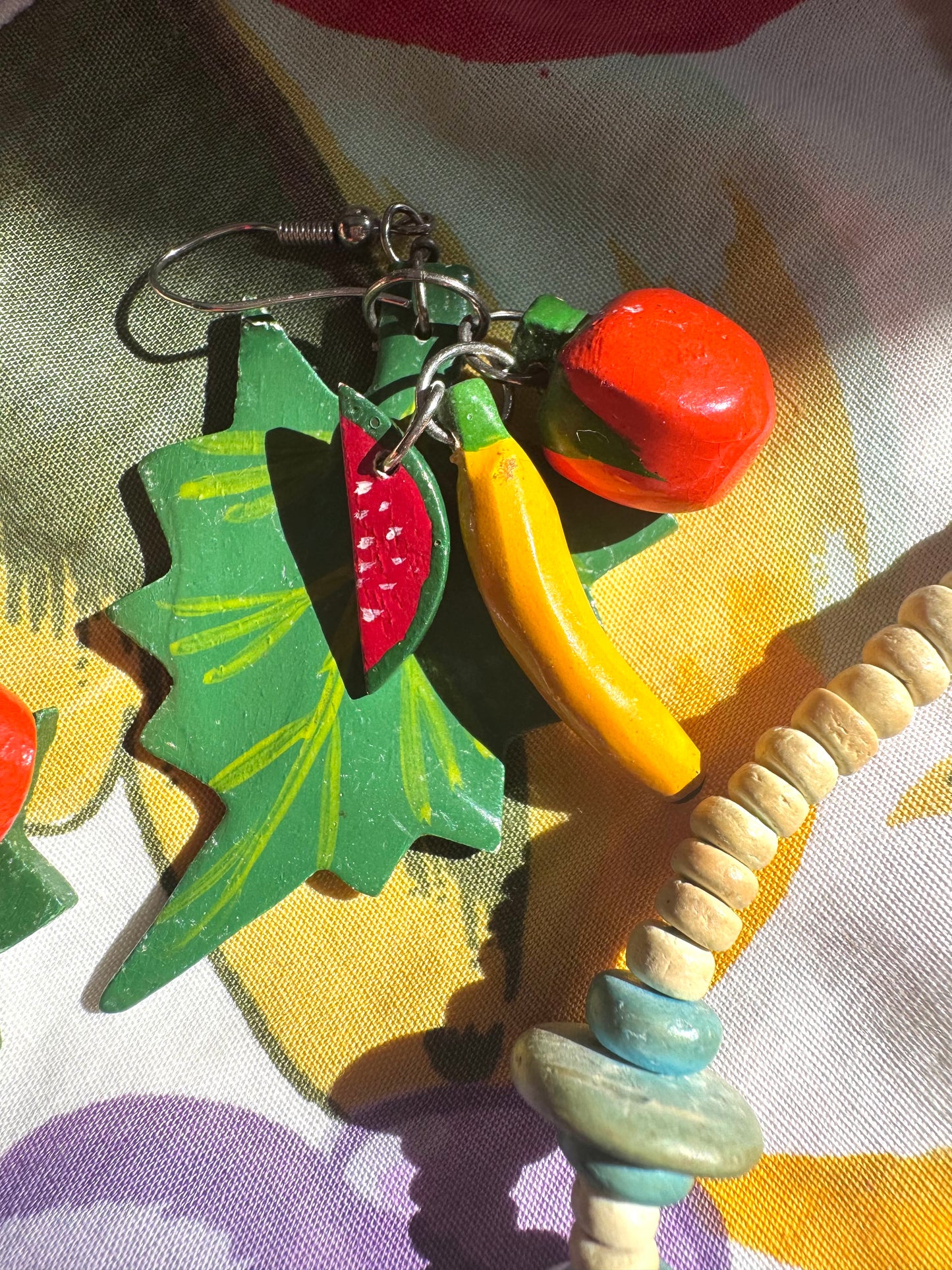 80s wooden jewellery set