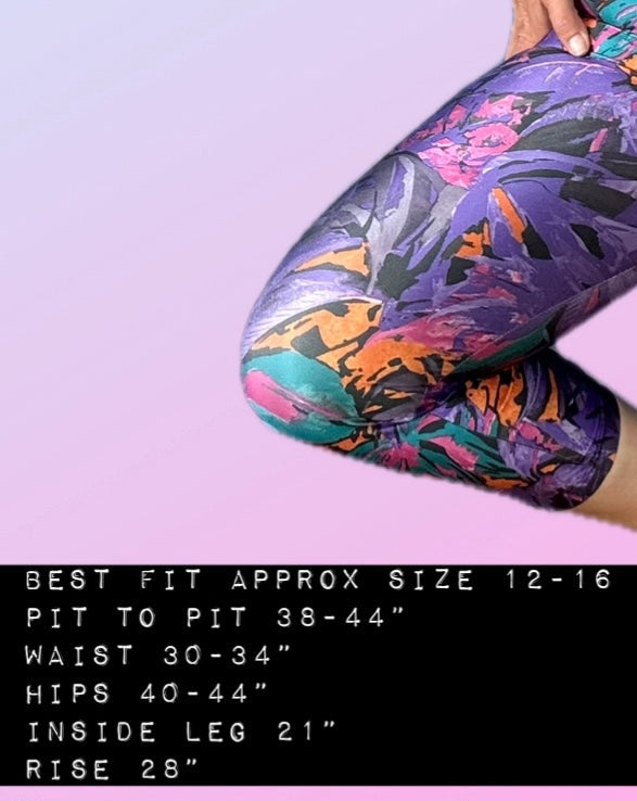 80s abstract crazy print catsuit