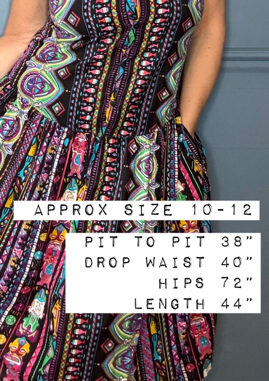 Phool Indian cotton tribal print dress