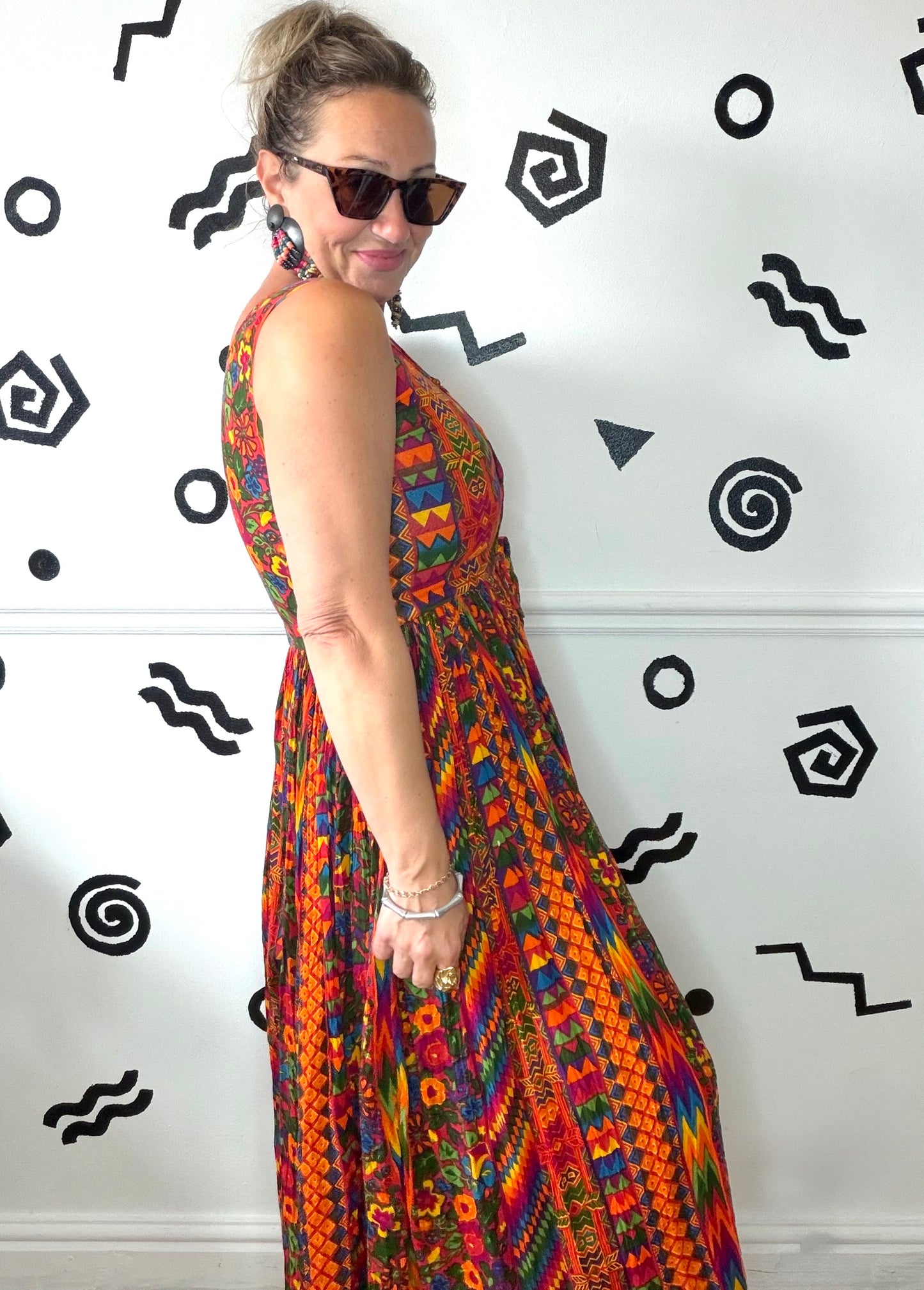 Crazy Print Palazzo Jumpsuit