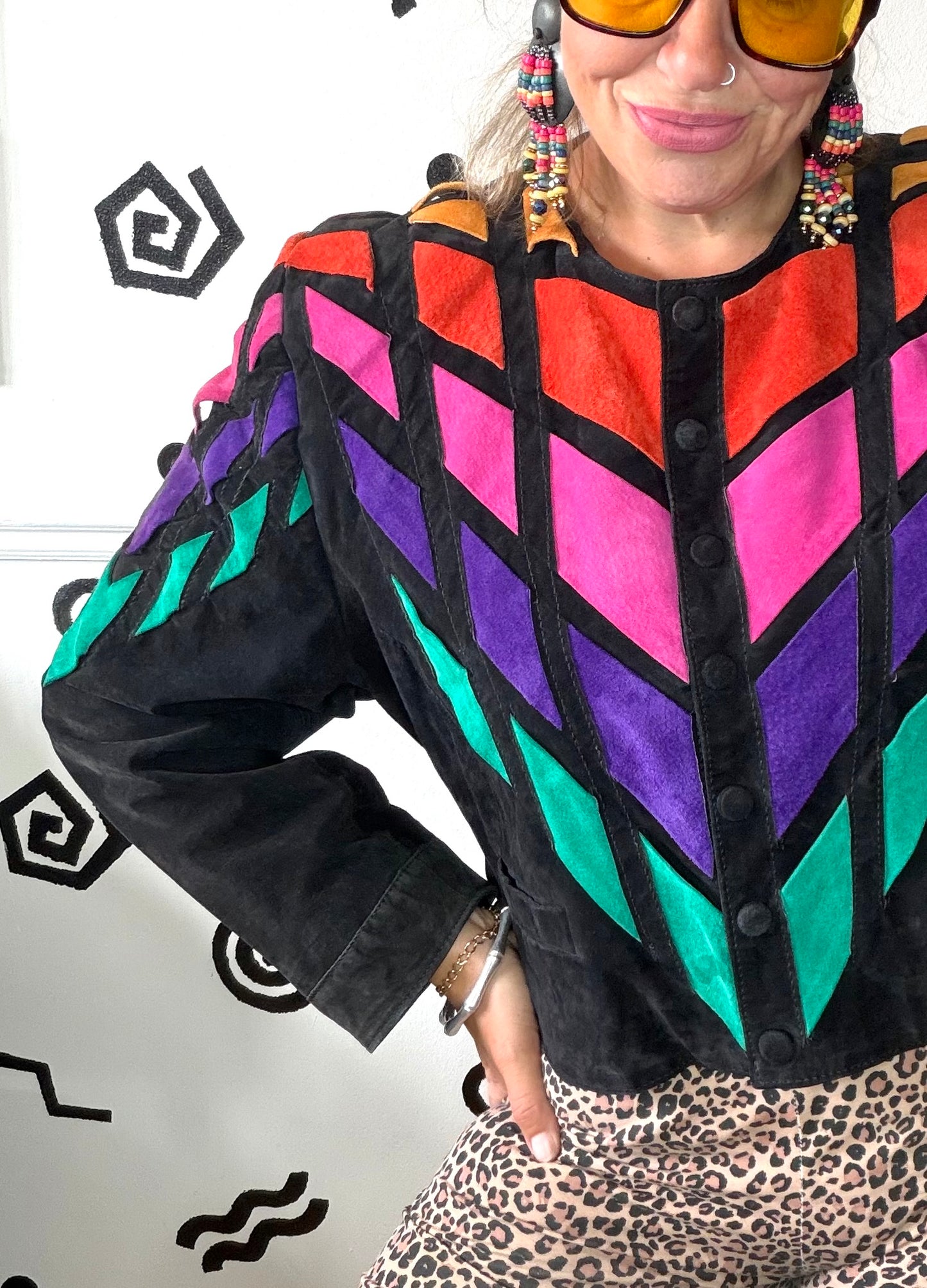 Dino’z Rainbow Suede Jacket