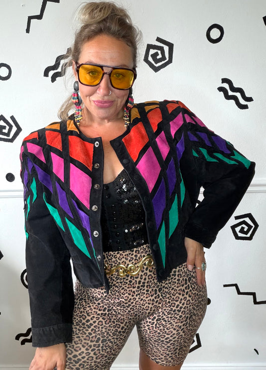 Dino’z Rainbow Suede Jacket
